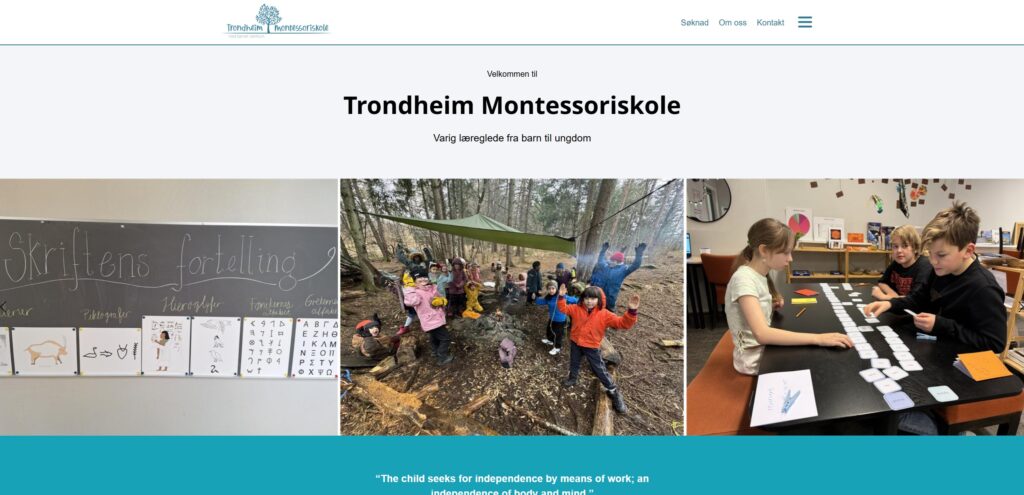 Trondheim Montessoriskole web